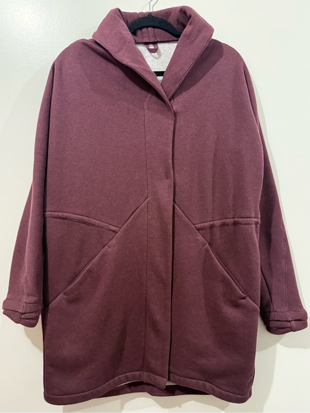 Lululemon &Go Take You There Cotton & Fleece Wrap Heathered Arctic Plum Size 10